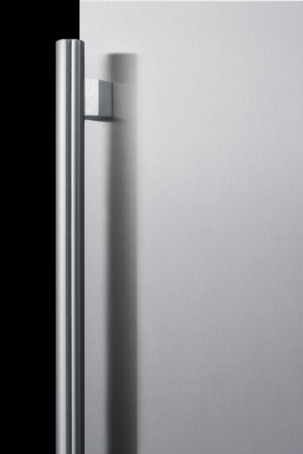 Built-in undercounter ADA compliant frost-free all-freezer with stainless steel exterior, door storage, lock, and digital controls